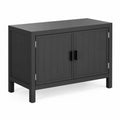 Schwarz MDF Holzschrank mit Doppeltür 80x40x80cm