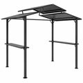 Gartenpavillon aus Metall mit Polycarbonat-Dach Anthrazit