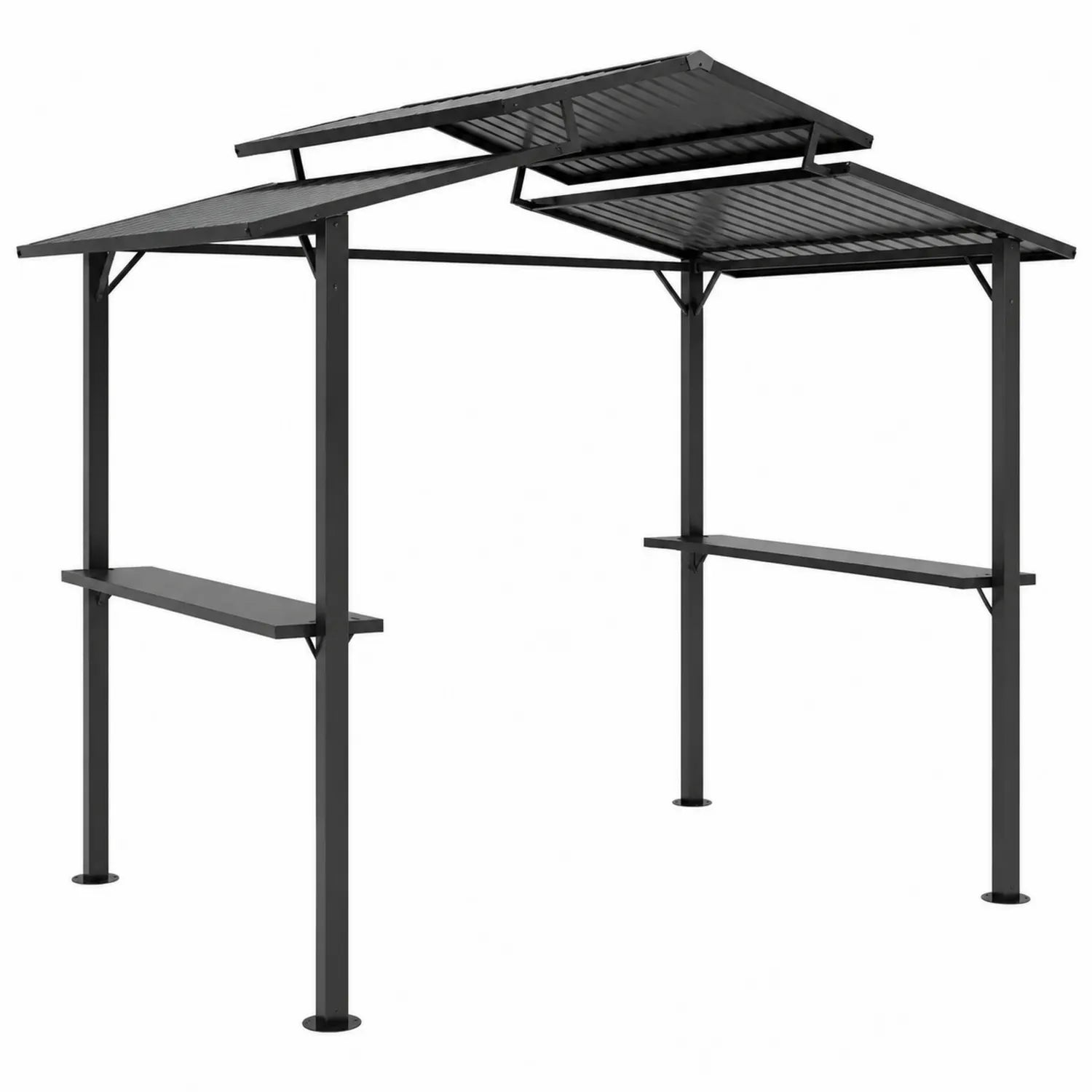 Gartenpavillon aus Metall mit Polycarbonat-Dach Anthrazit