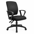 Bürodrehstuhl aus Polyester, Schwarz