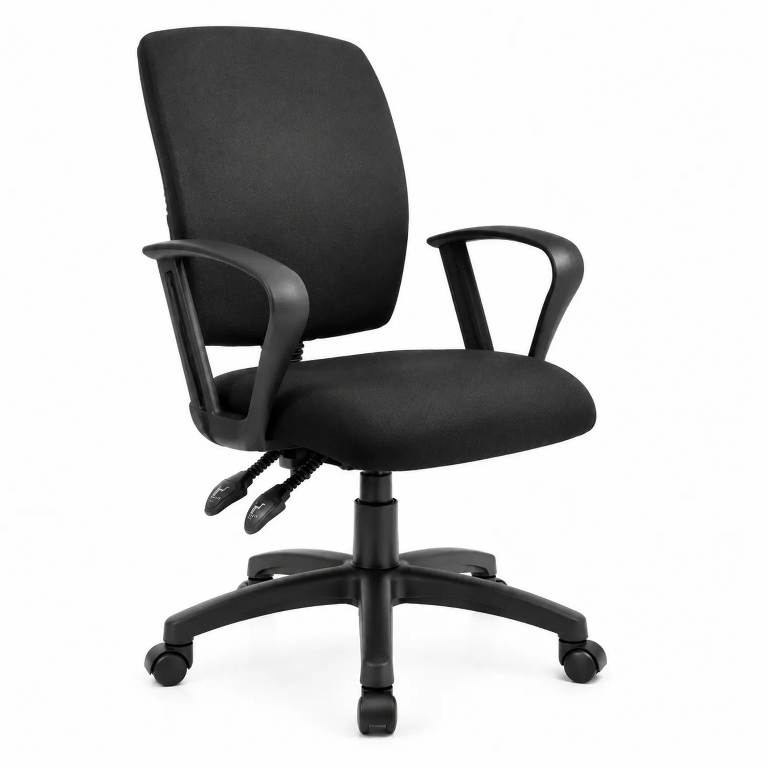 Bürodrehstuhl aus Polyester, Schwarz