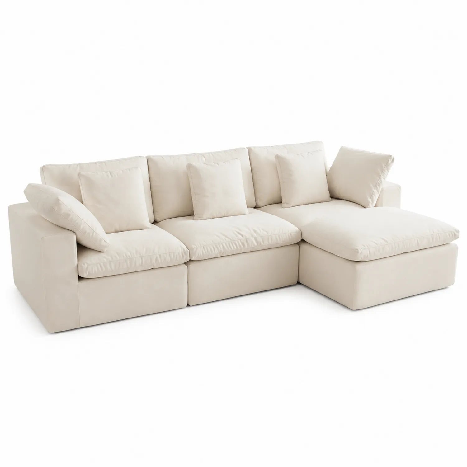 Beiges Ecksofa Stoff