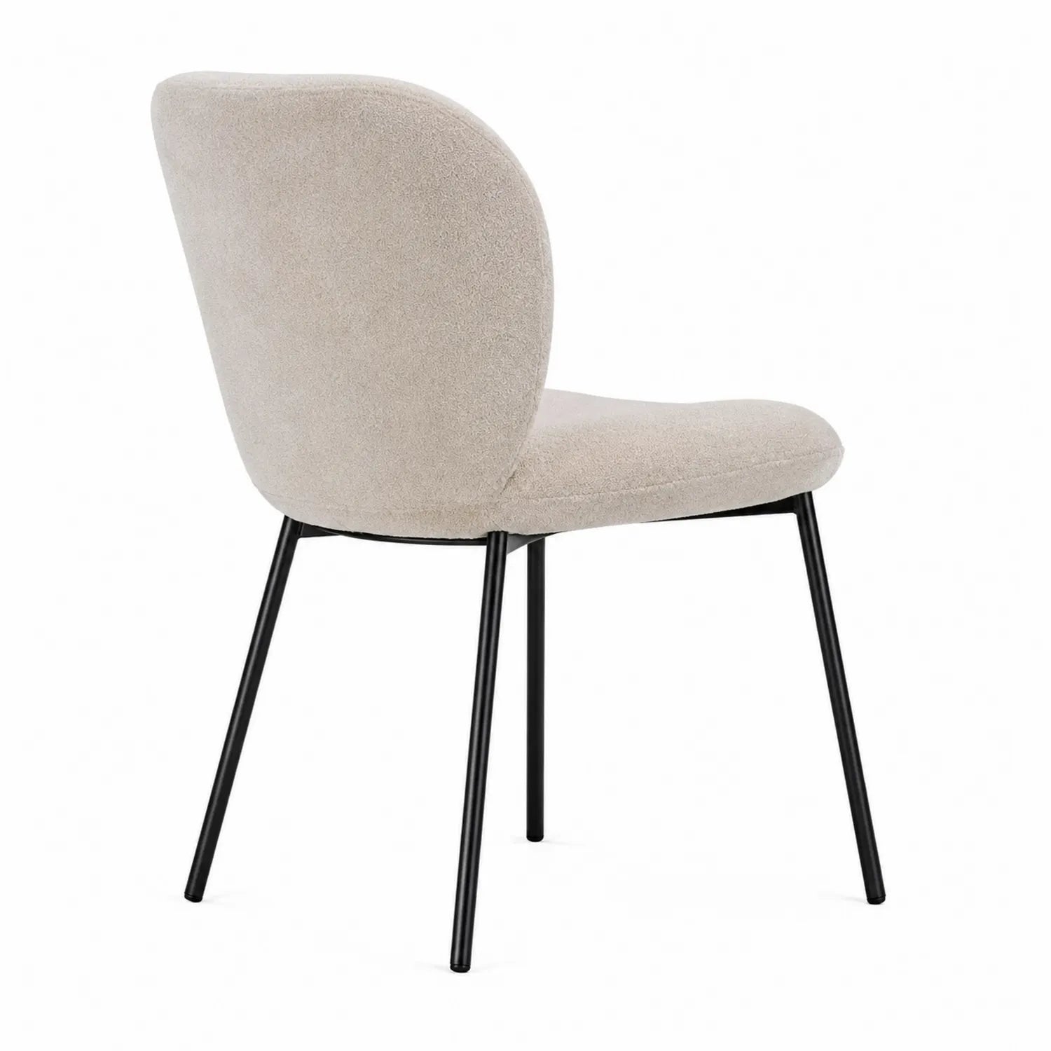 Esszimmerstuhl Beige Polyester Stahlbeine